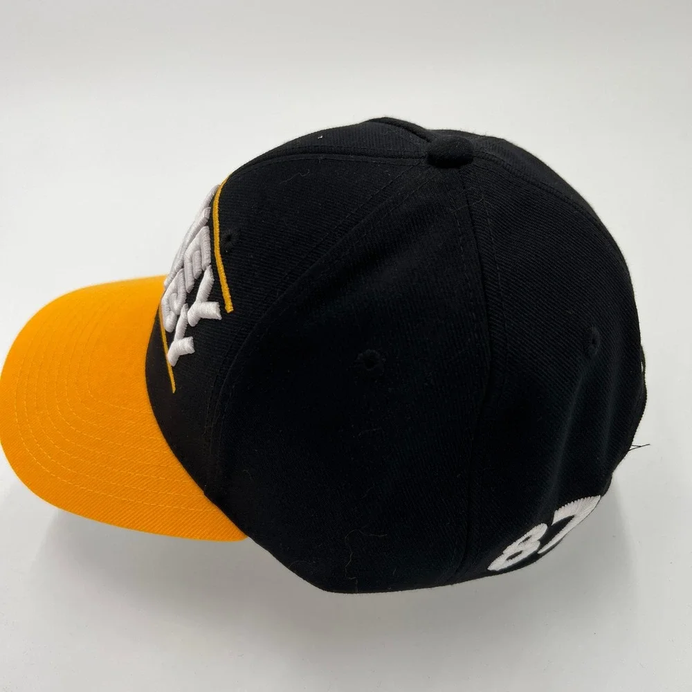 Adidas Sidney Crosby Pittsburgh Penguins NHL Hat Black Yellow Adjustable Cap 87 - Picture 2 of 8